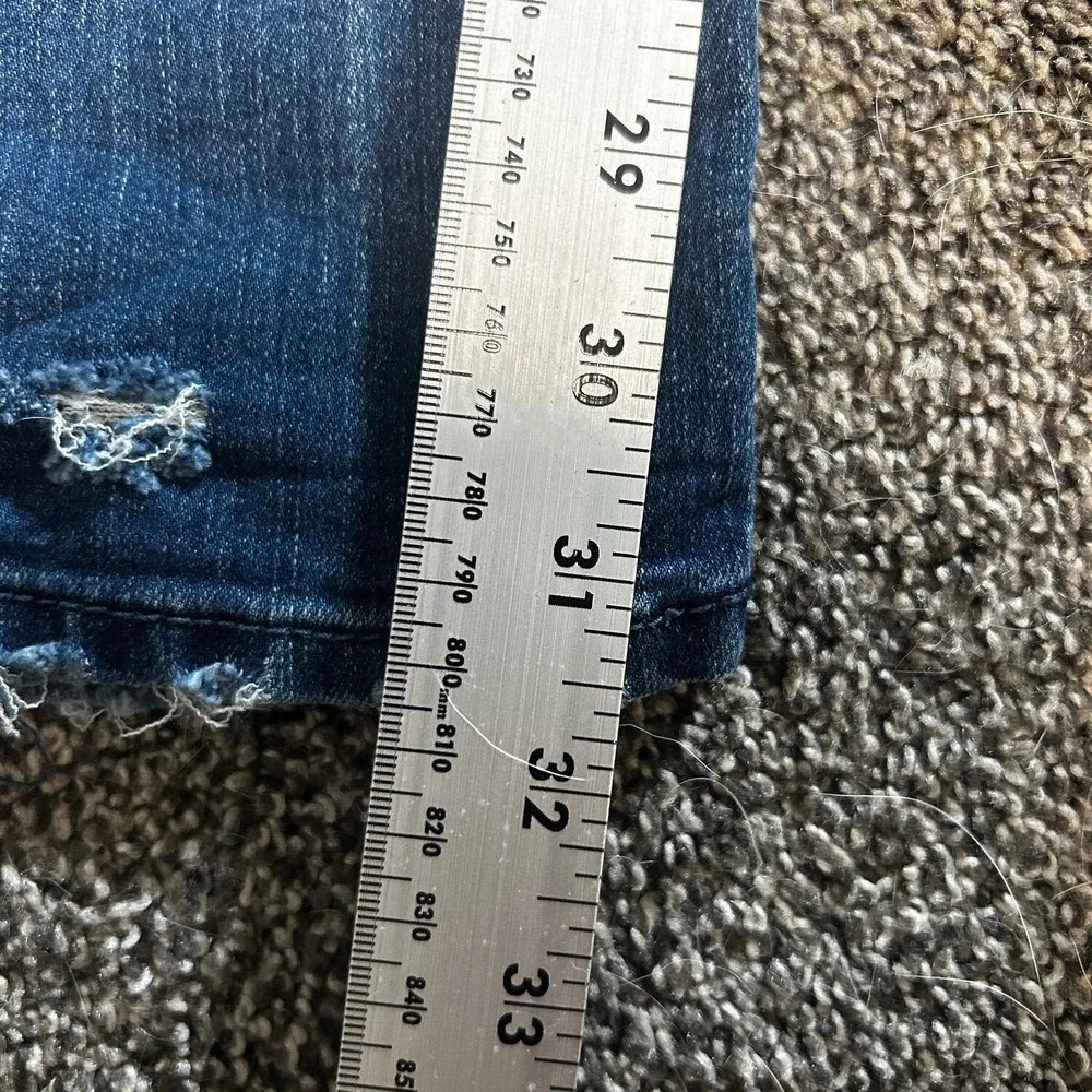 Hollister Super Skinny Jeans Womens 28 Dark Blue Good Distressed Low Rise